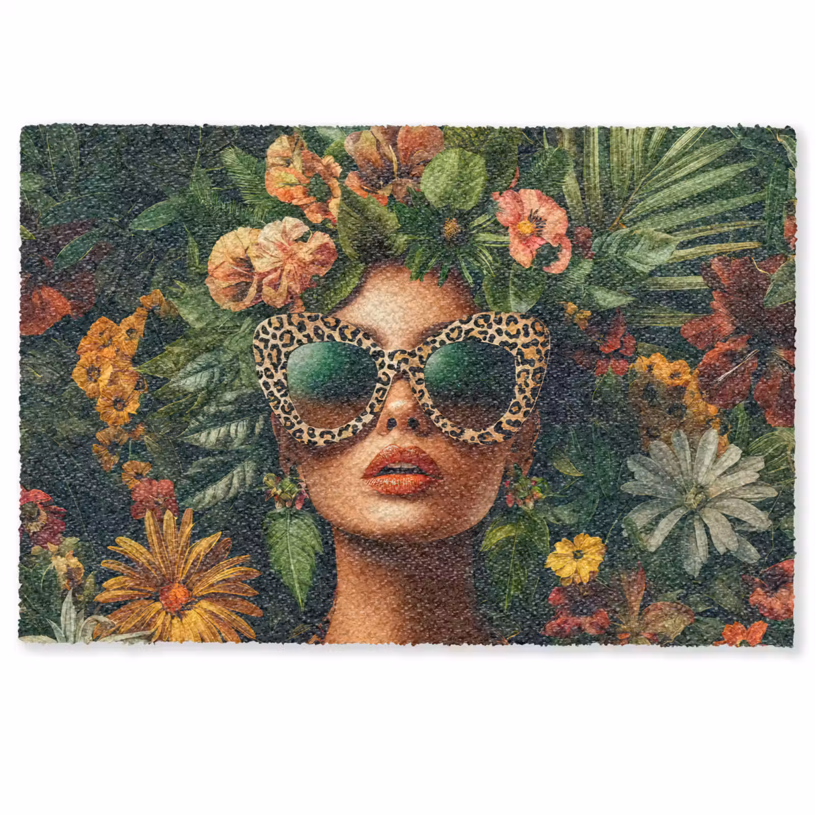 Deurmat - Vrouw - Panterprint - Jungle - Natuur - Luxe — 1