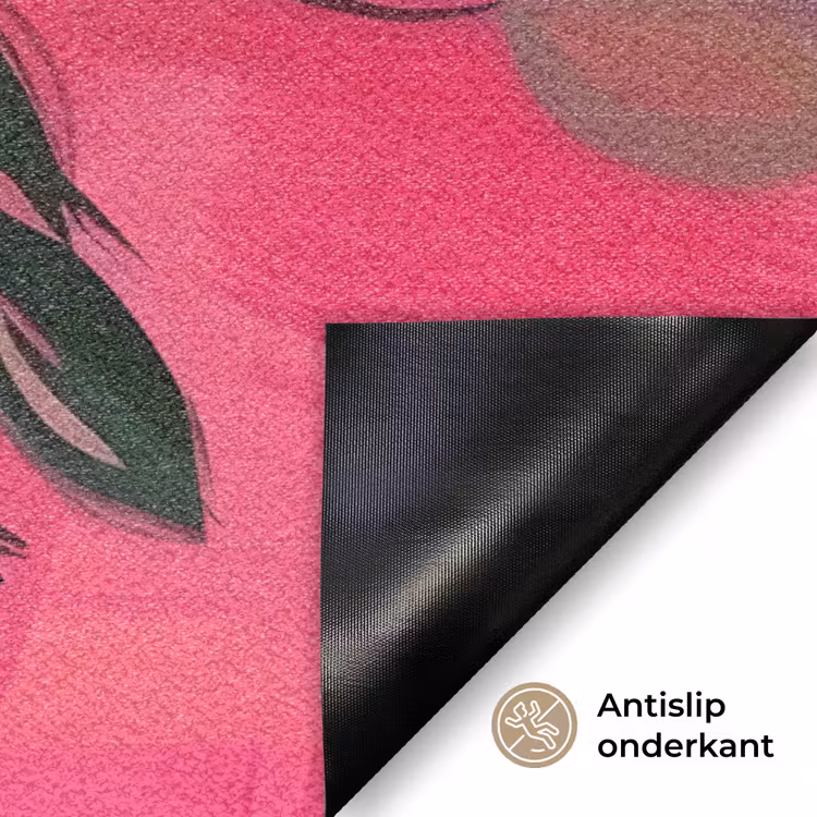 Deurmat - Bloemen - Verf - Roze — 6
