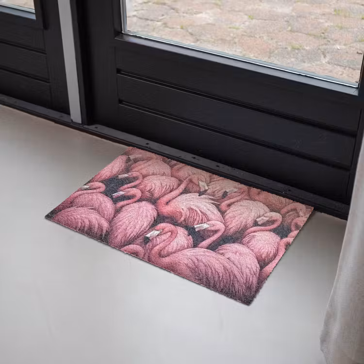 Deurmat - Flamingo - Roze - Dieren — 2