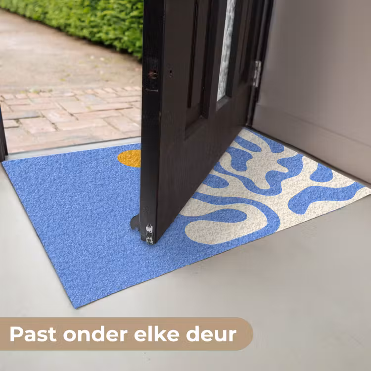 Deurmat - Minimalistisch - Organisch patroon - Blauw — 7