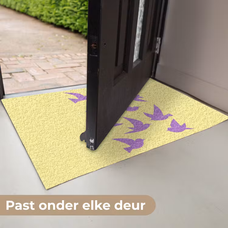 Deurmat - Vogels - Cirkel - Geel - Beweging — 7