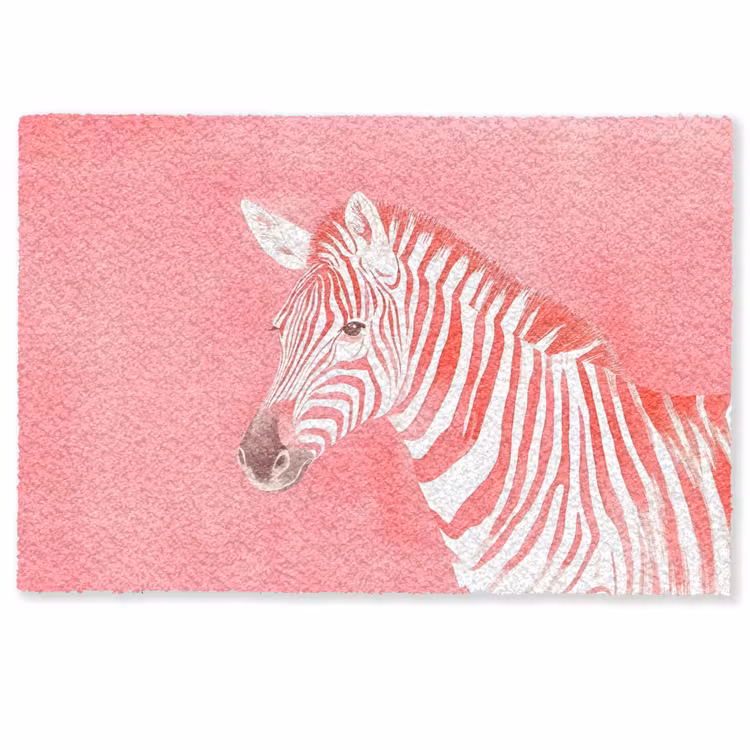 Deurmat - Zebra - Pink - Verf — 1