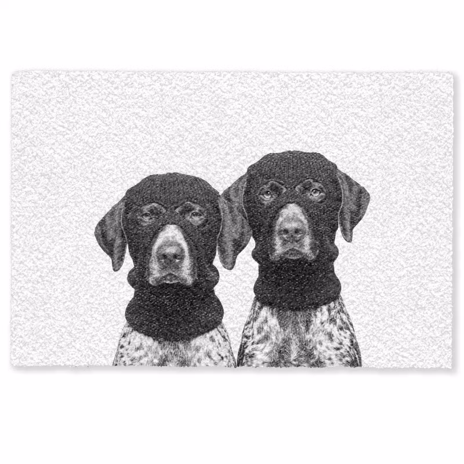 Deurmat - Honden - Bivakmuts - Zwart - wit — 1