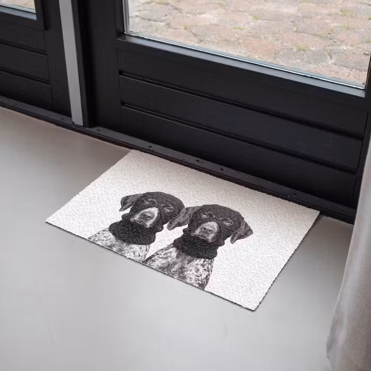 Deurmat - Honden - Bivakmuts - Zwart - wit — 2