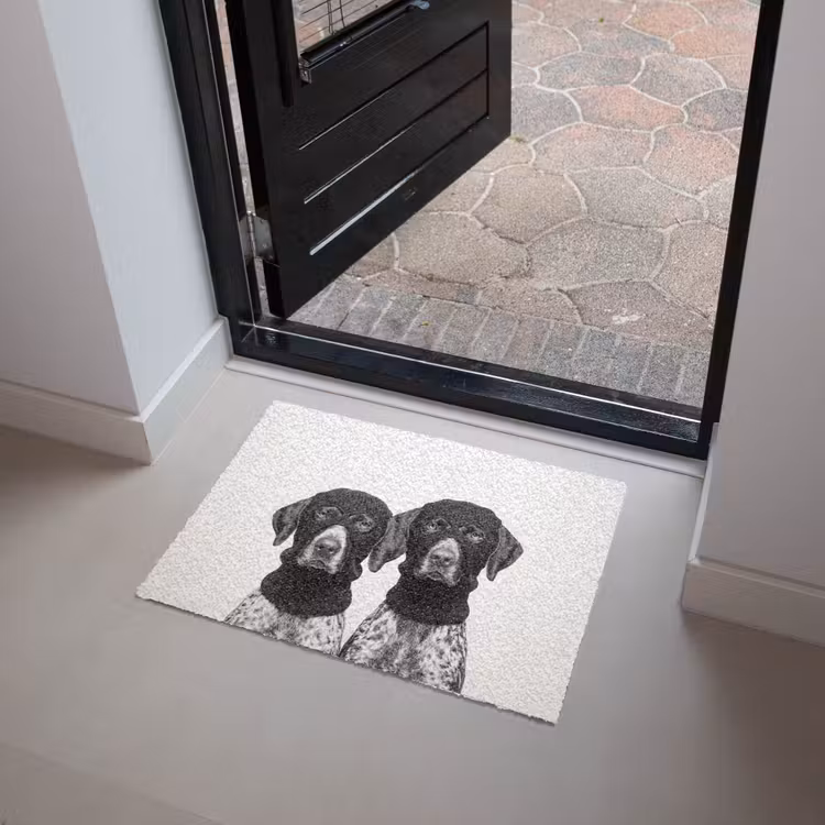 Deurmat - Honden - Bivakmuts - Zwart - wit — 4