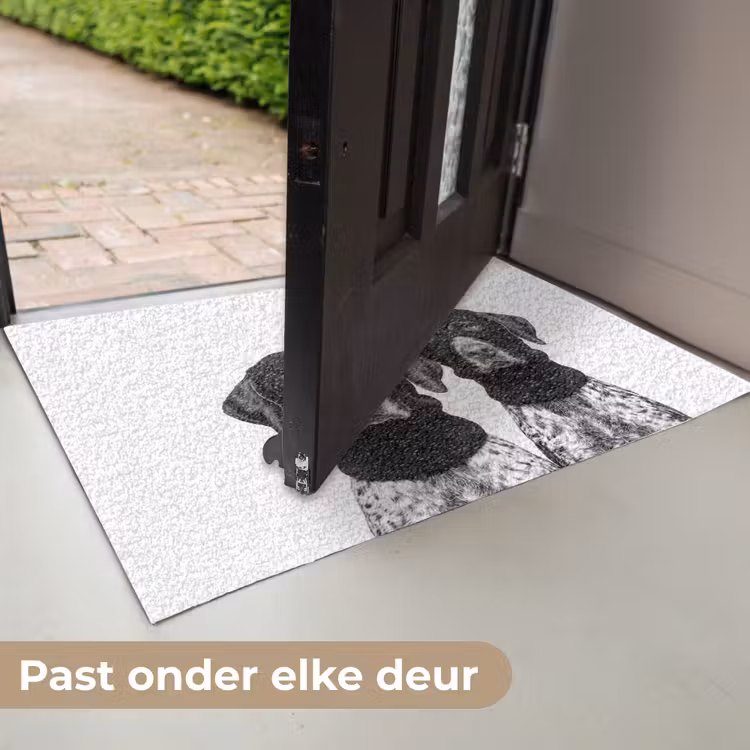Deurmat - Honden - Bivakmuts - Zwart - wit — 7