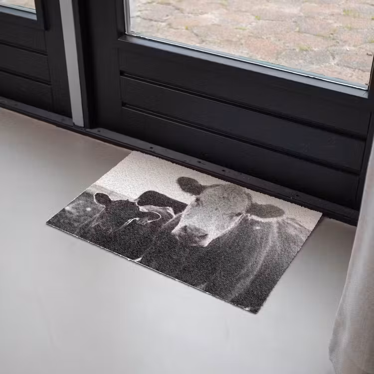Deurmat - Koeien - Zwart - Wit — 2