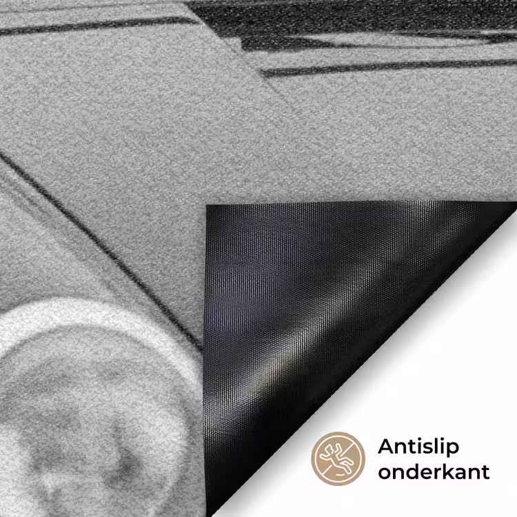 Deurmat - Paard - Auto - Zwart - Wit — 6