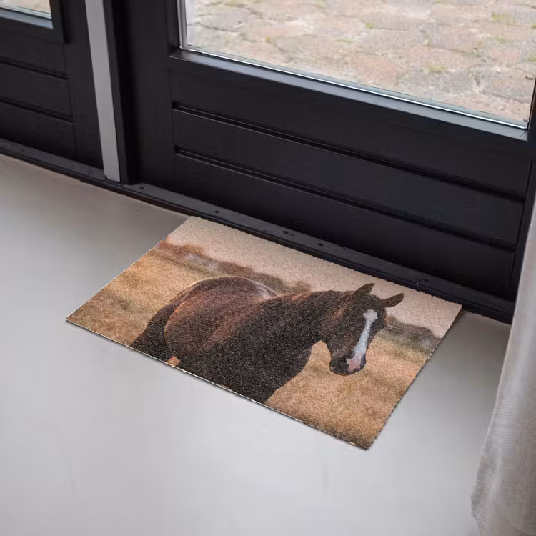 Deurmat - Paard - Zonsondergang - Bruin — 2
