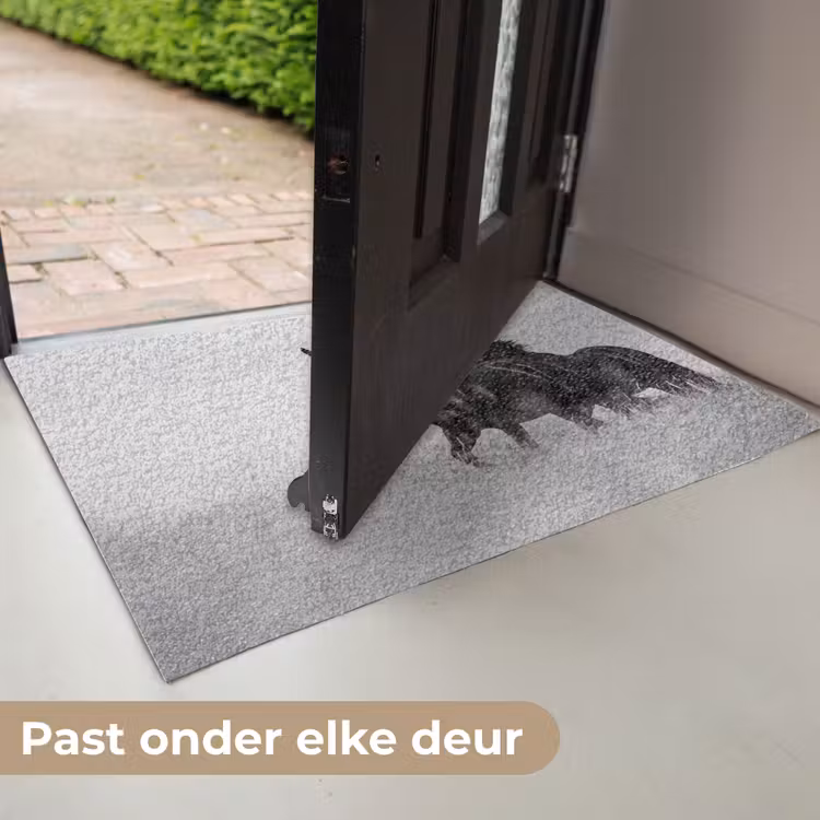 Deurmat - Paarden - Gras - Zwart - Wit — 7