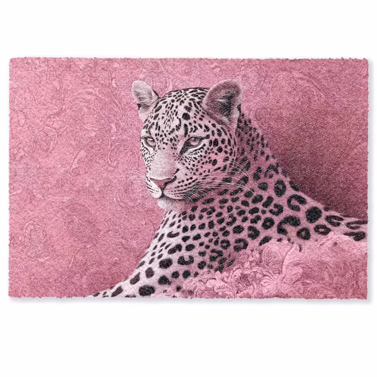 Deurmat - Panter - Luxe - Roze — 1
