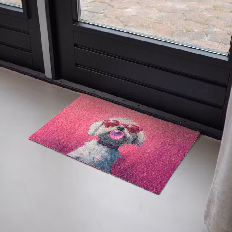 Deurmat - Pink - Hond - Bubbel — 2
