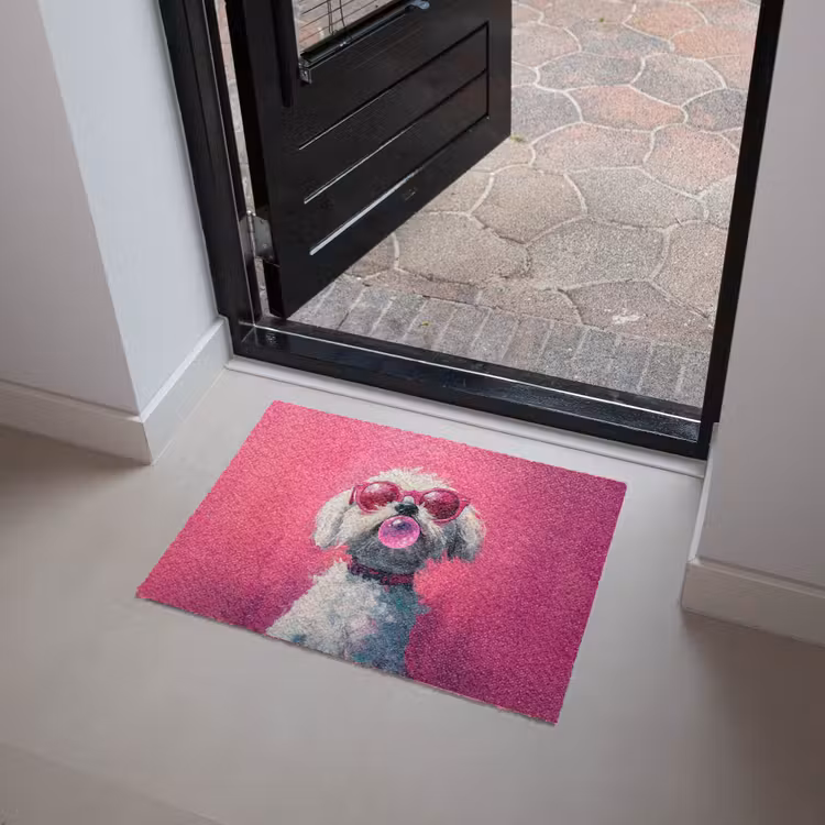 Deurmat - Pink - Hond - Bubbel — 4