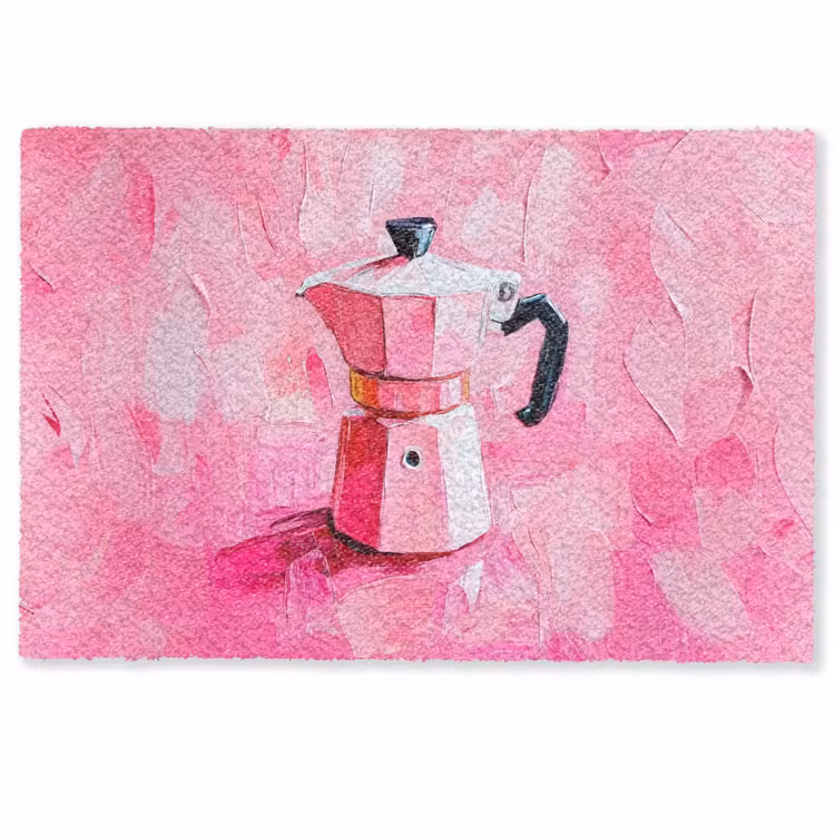 Deurmat - Roze - Verf - Coffee — 1