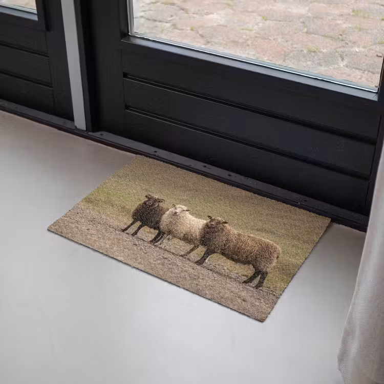 Deurmat - Schapen - Bruin - Wit - Grindpad — 2