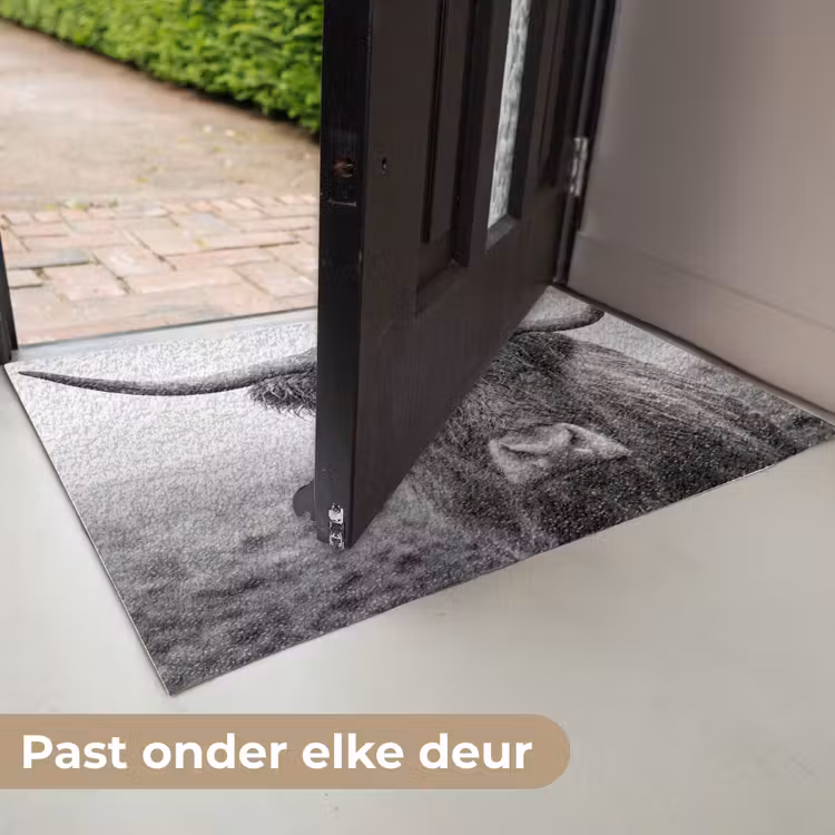 Deurmat - Schotse hooglander - Zwart - Wit - Gras — 7