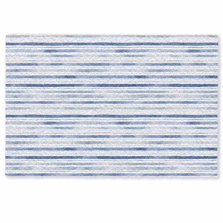 Deurmat - Strepen - Patroon - Blauw - Wit — 1