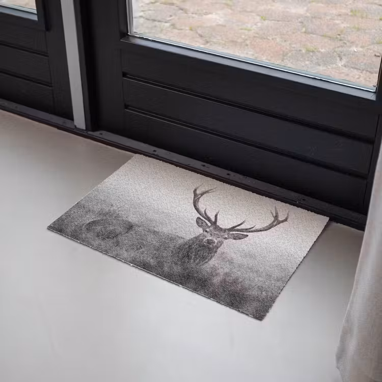 Deurmat - Hert - Mistig - Zwart - Wit — 2