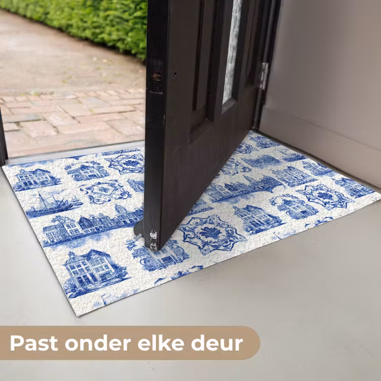 Deurmat - Huizen - Schepen - Blauw — 7
