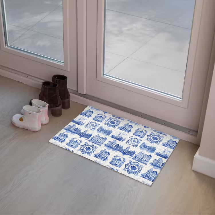 Deurmat - Huizen - Schepen - Blauw — 8