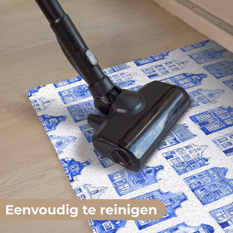 Deurmat - Patroon - Huizen - Blauw — 9