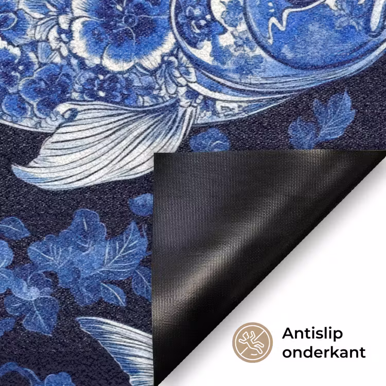 Deurmat - Vissen - Bloemen - Blauw — 6