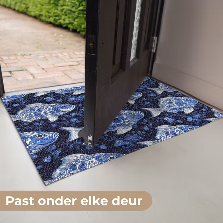 Deurmat - Vissen - Bloemen - Blauw — 7
