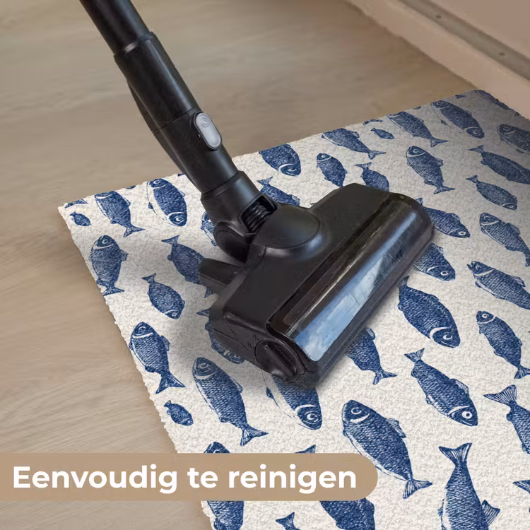 Deurmat - Vissen - Patroon - Blauw - Wit — 9