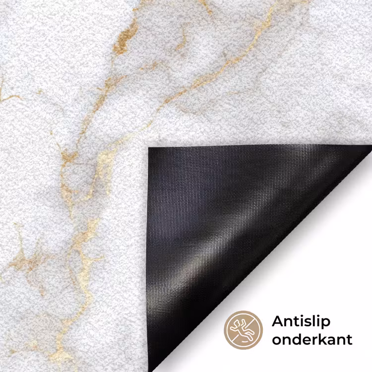 Deurmat - Gouden aders - Marmer - Wit — 6
