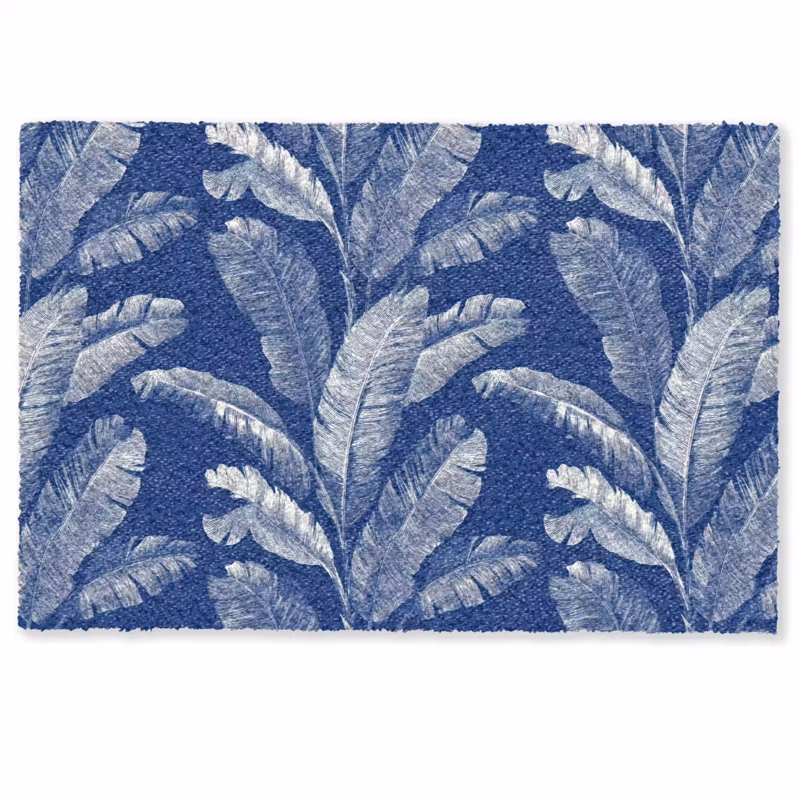 Deurmat - Blad - Palm - Blauw — 1
