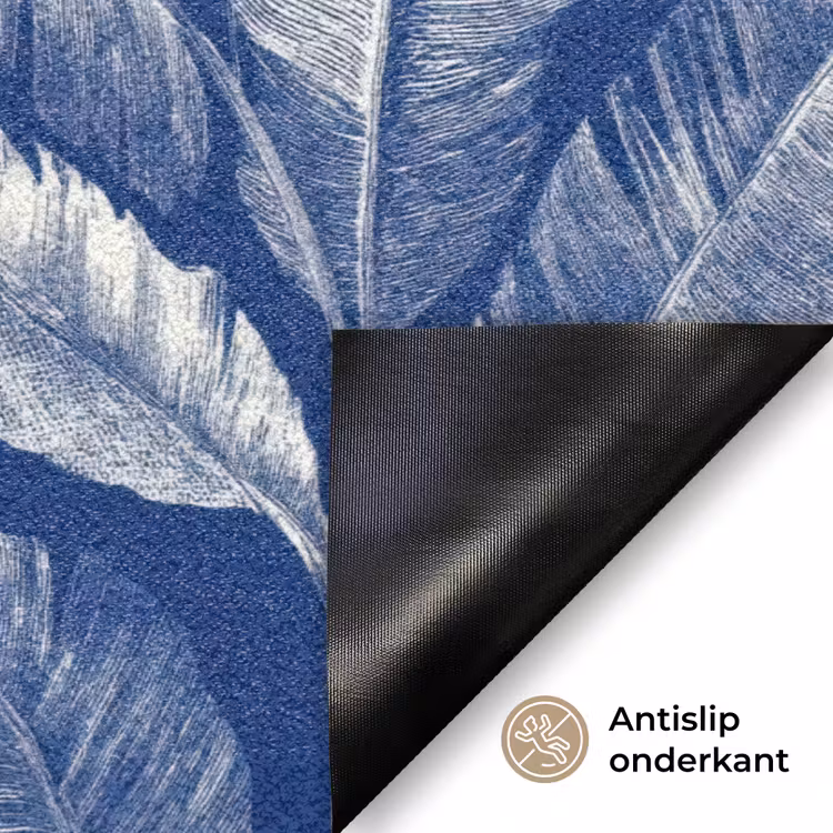 Deurmat - Blad - Palm - Blauw — 6