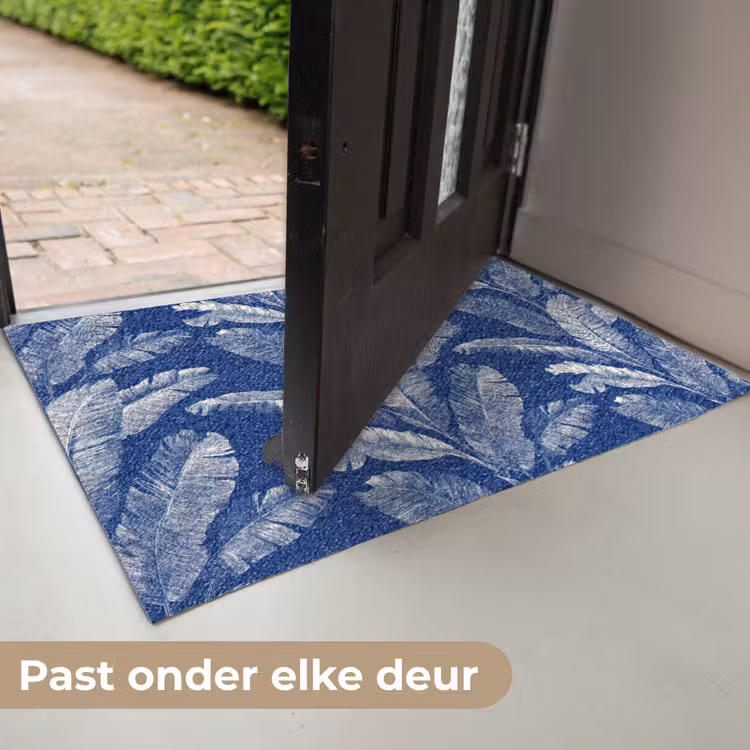 Deurmat - Blad - Palm - Blauw — 7
