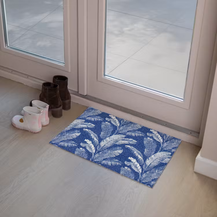 Deurmat - Blad - Palm - Blauw — 8