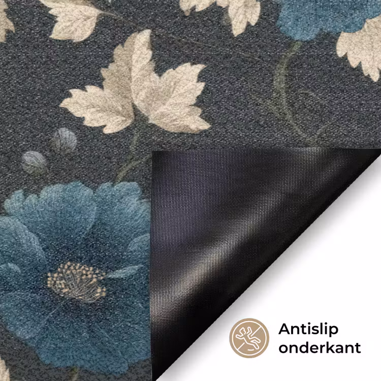 Deurmat - Botanisch - Bloemen - Blauw — 6