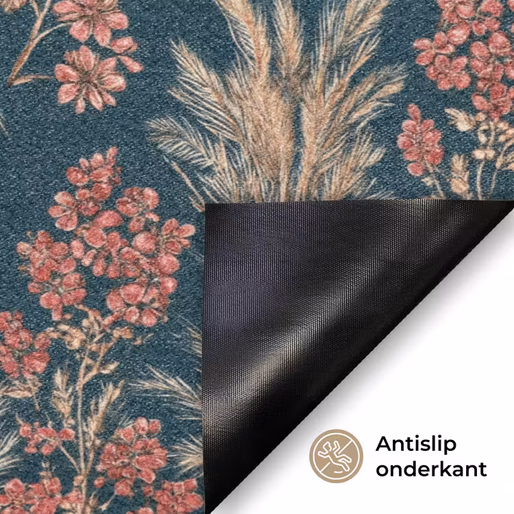 Deurmat - Botanisch - Patroon - Blauw — 6