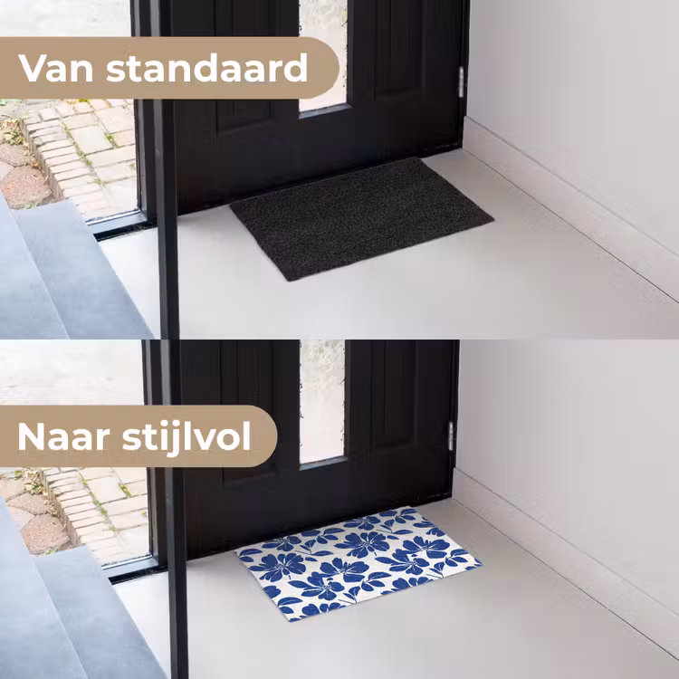 Deurmat - Floraal - Modern - Blauw — 3