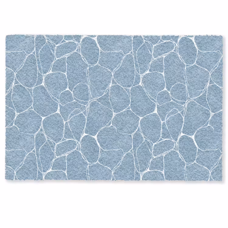 Deurmat - Organisch - Patroon - Blauw — 1