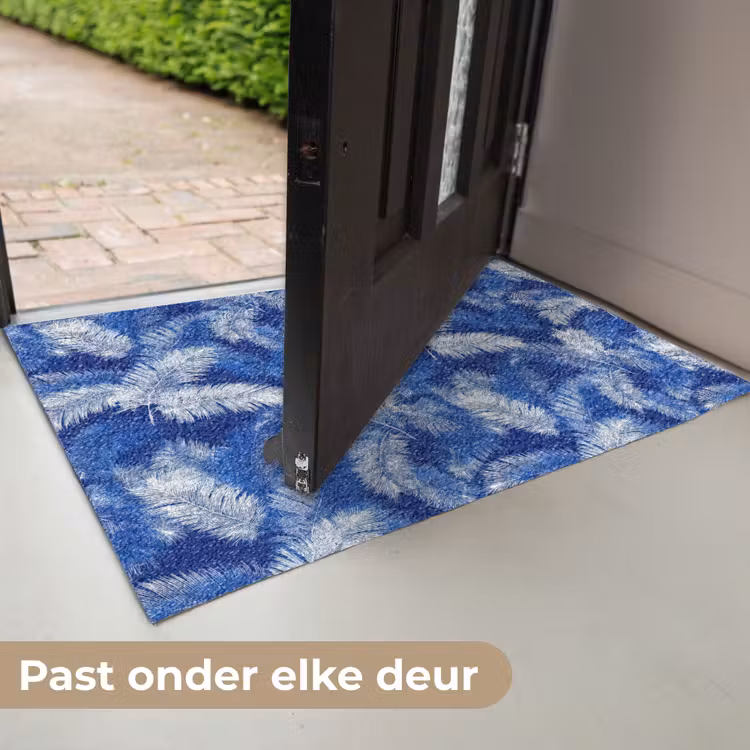 Deurmat - Palmblad - Patroon - Blauw — 7