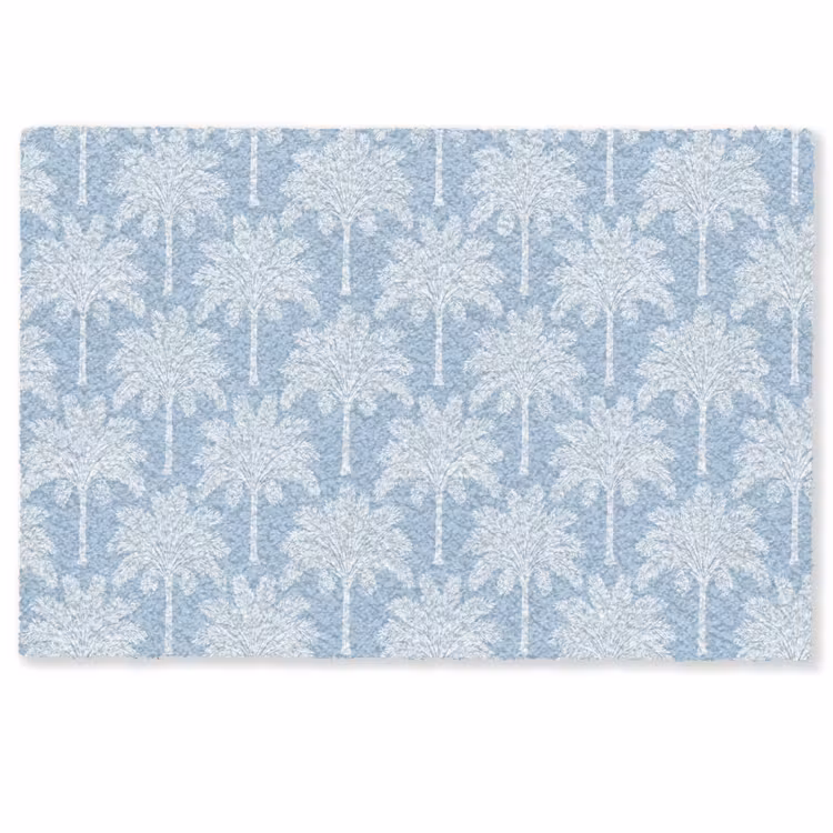 Deurmat - Palmboom - Modern - Blauw — 1