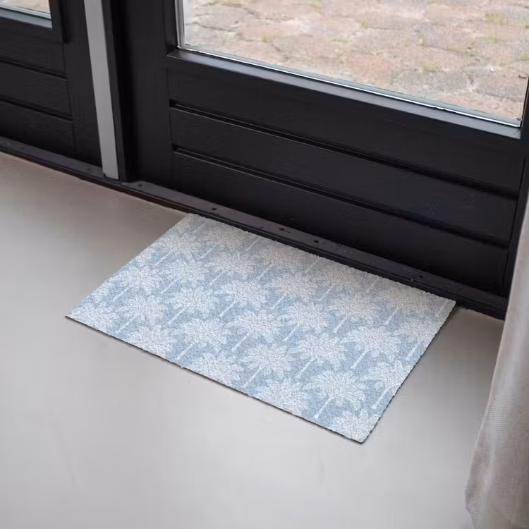 Deurmat - Palmboom - Modern - Blauw — 2