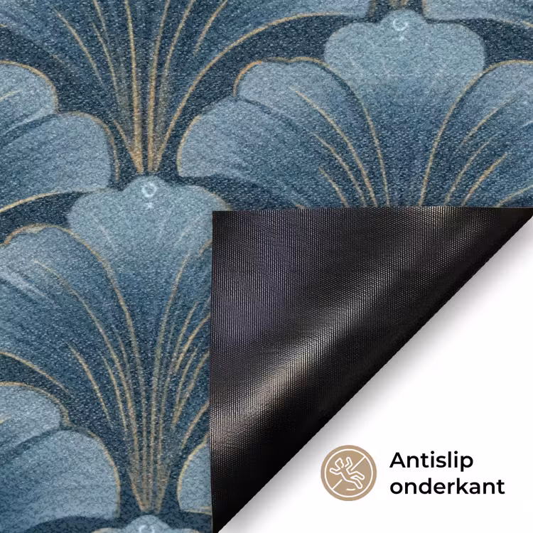 Deurmat - Patroon - Ginkgoblad - Blauw — 6