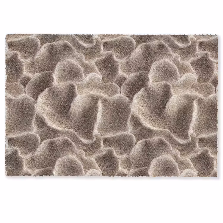Deurmat - Waaiervorm - Beige - Vezel textuur — 1