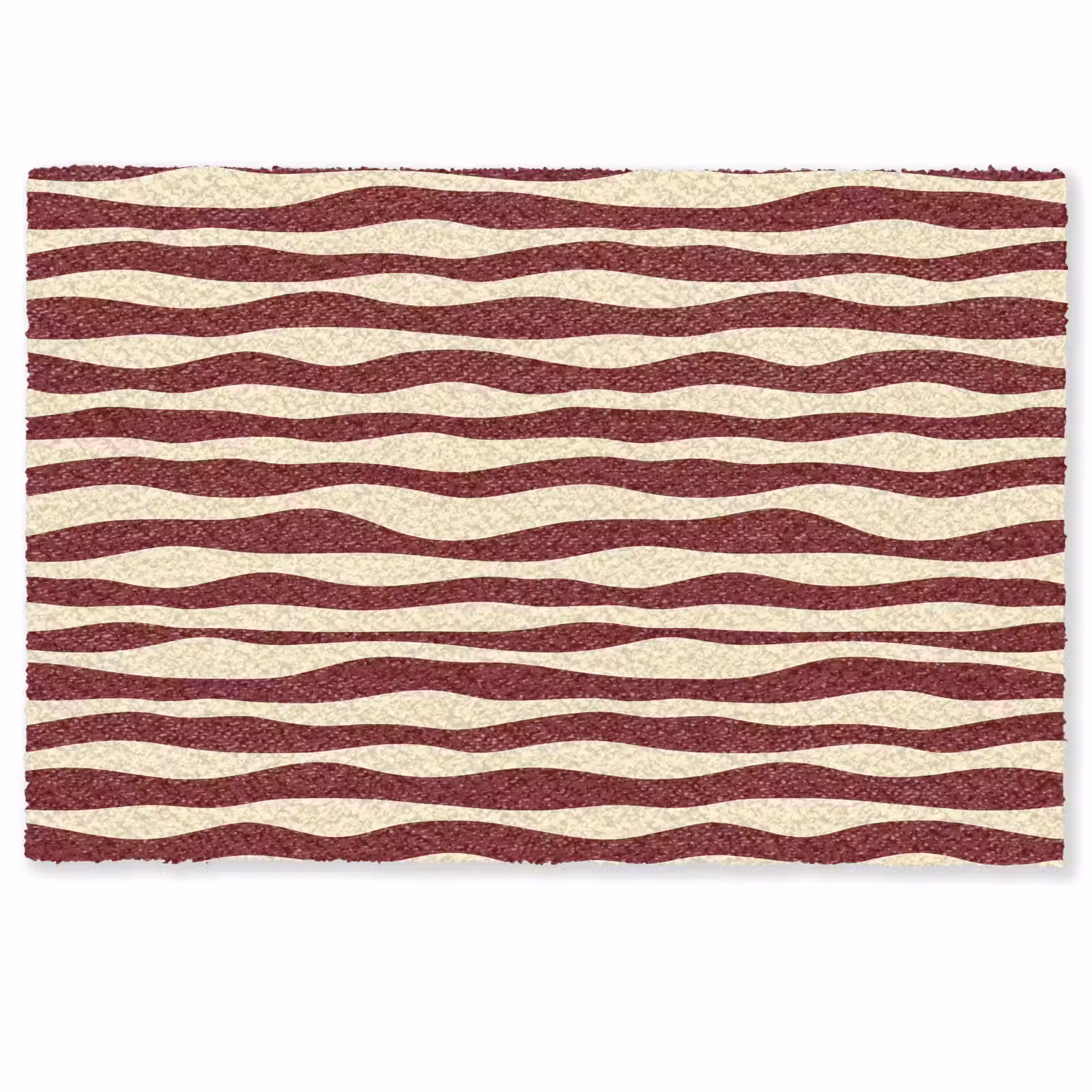 Deurmat - Golven - Rood - Patroon - Crème — 1