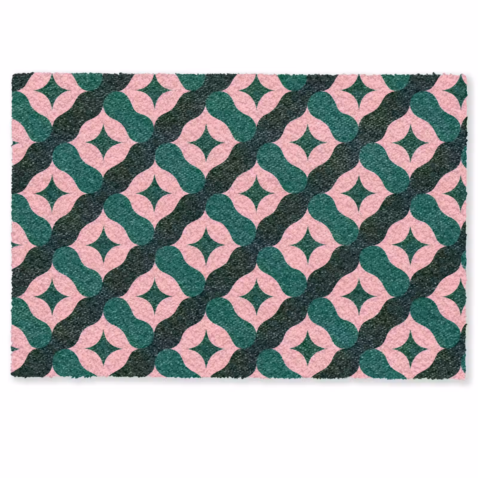 Deurmat - Groen - Roze - Retro - Sterren — 1