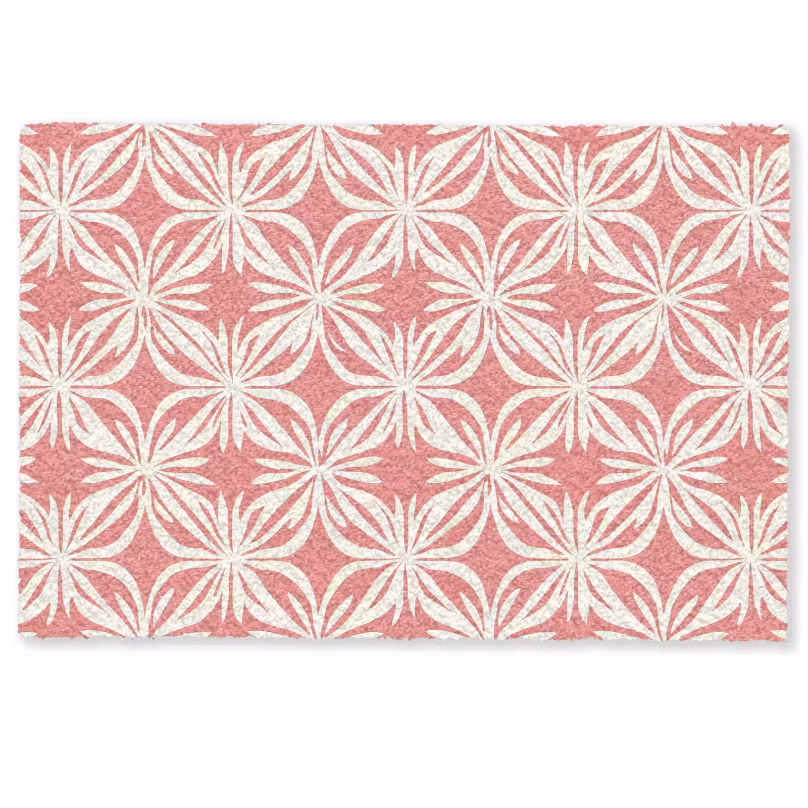 Deurmat - Roze - Bloemenmotief - Wit - Modern — 1