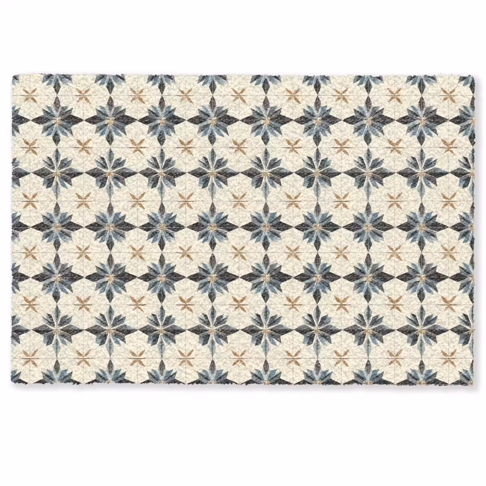 Deurmat - Sierlijk - Ornament - Blauw — 1