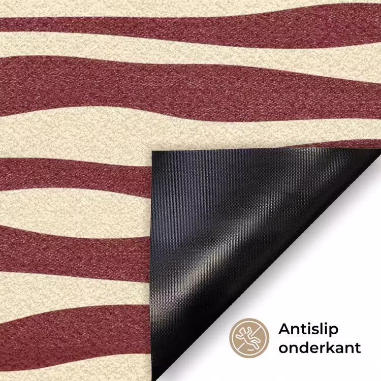 Deurmat - Golven - Rood - Patroon - Crème — 6