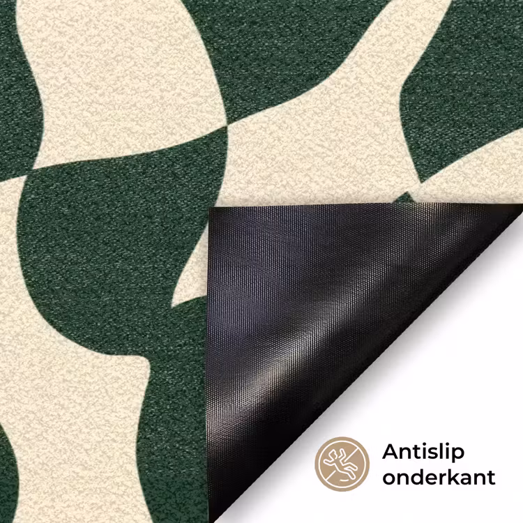 Deurmat - Groen - Organische vlakken - Crème — 6