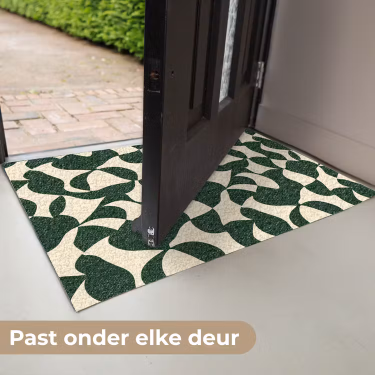 Deurmat - Groen - Organische vlakken - Crème — 7