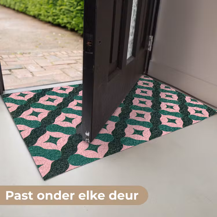 Deurmat - Groen - Roze - Retro - Sterren — 7